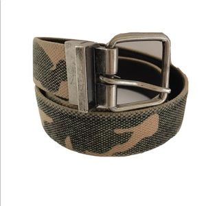 2/$20 Men Woven Camouflage Belt Beige Green 32